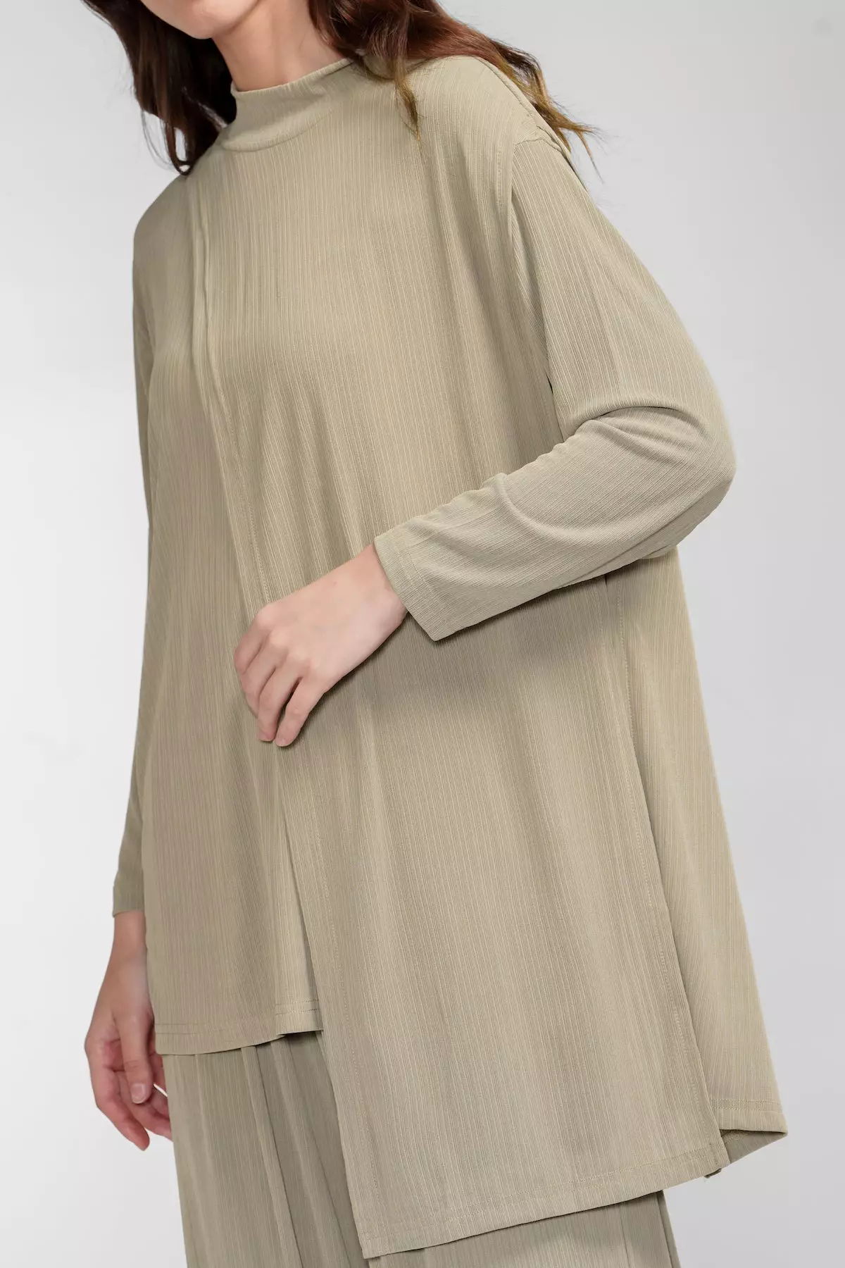 Benang Jarum - Lana Texture Top - Light Khaki