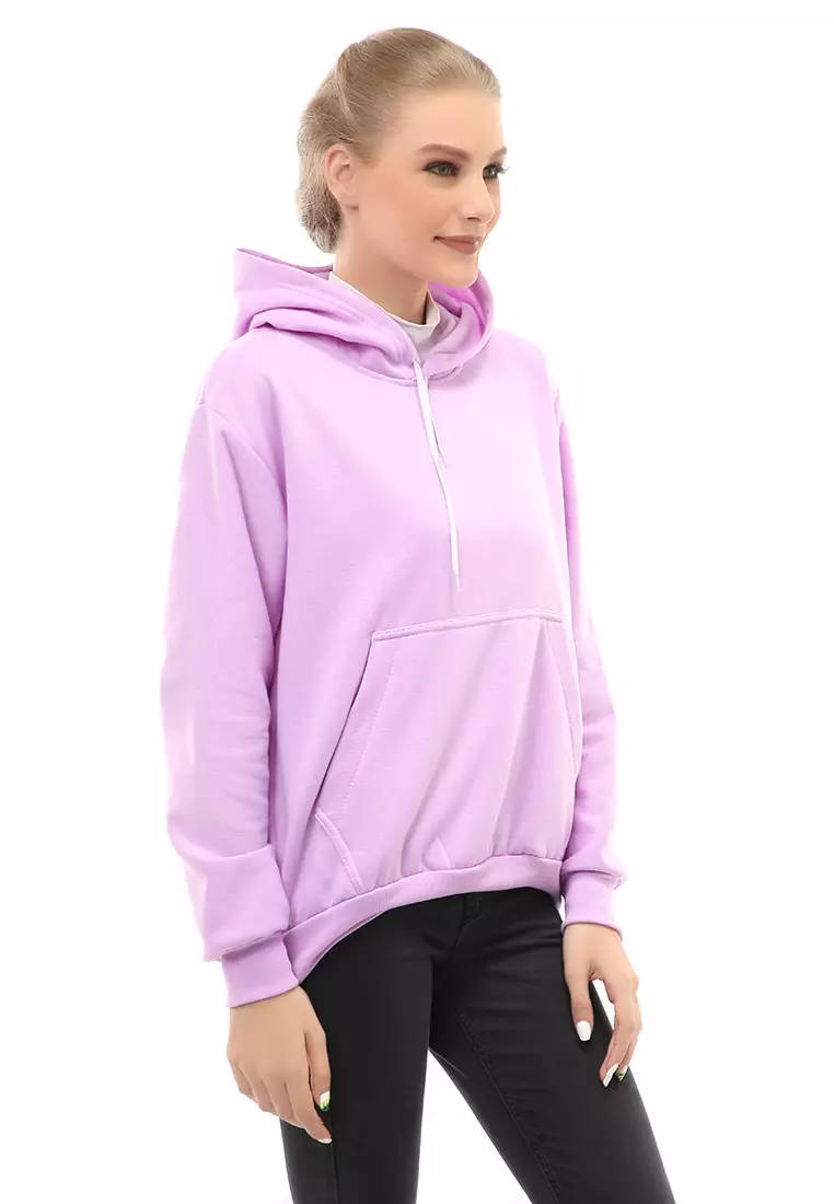 Hardwin Hoodie Jacket Polos Casual Wanita Material Fleece ORIGINAL - Light Purple