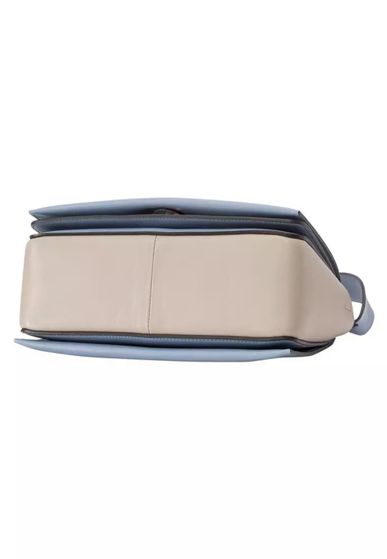 Frame Medium Crossbody Bag for Women in Light Taupe/Medium Blue
