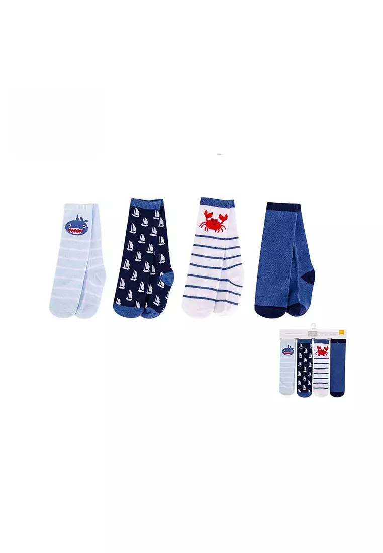 Buy Little Kooma Hudson Baby Knee High Socks 4 Pairs Pack 00381CH 2024 Online ZALORA