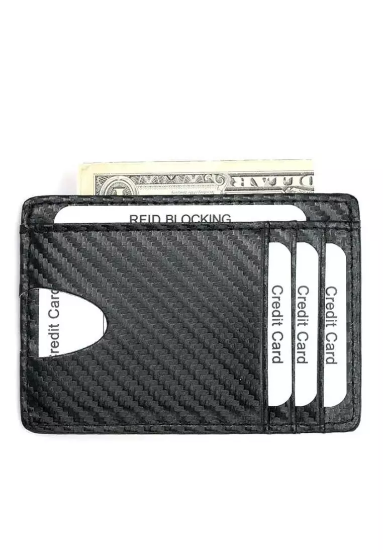 Zackly Dompet Kartu Anti RFID Handmade Slim Design Material Leather Kulit ORIGINAL - Black