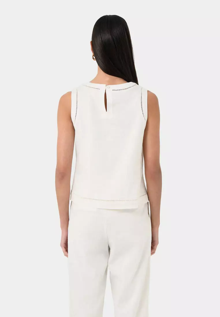 Perry Linen Embroidery Top