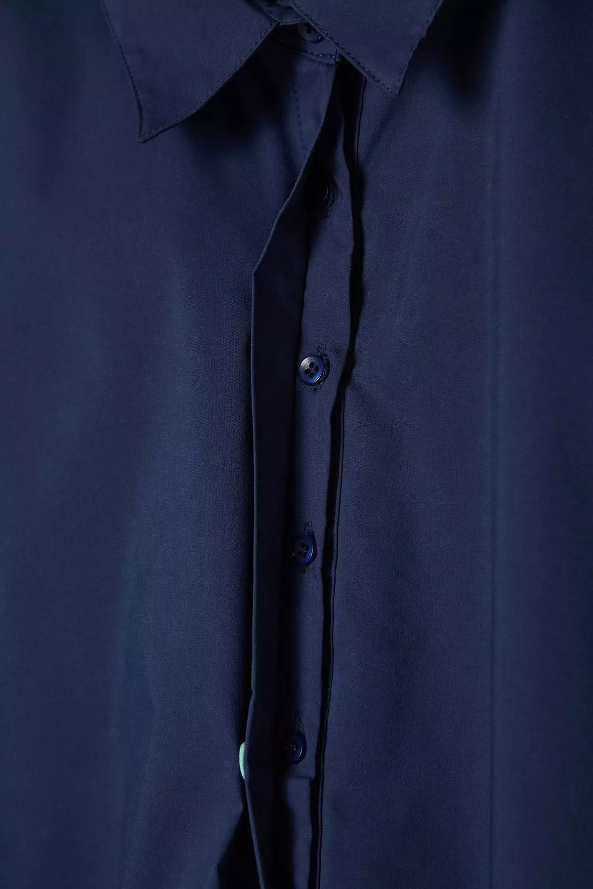Short Sleeve Summer Hidden Placket Weaving Plus Size Shirt Dress