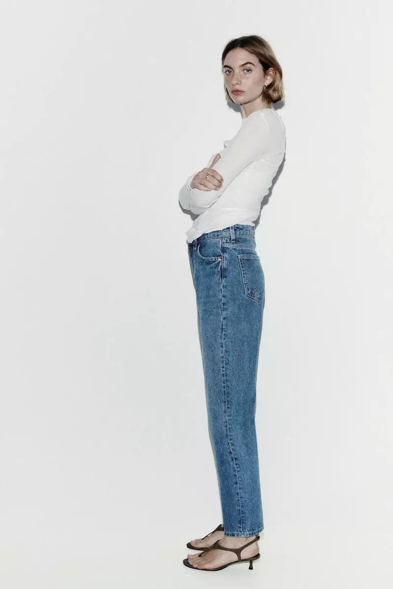 Mom Slim Fit High Waist Ankle Jeans