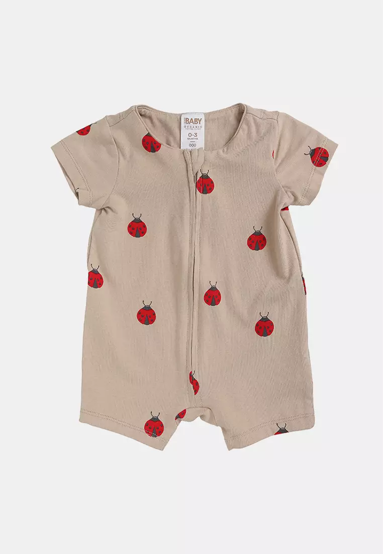 The Short Sleeve Zip Romper