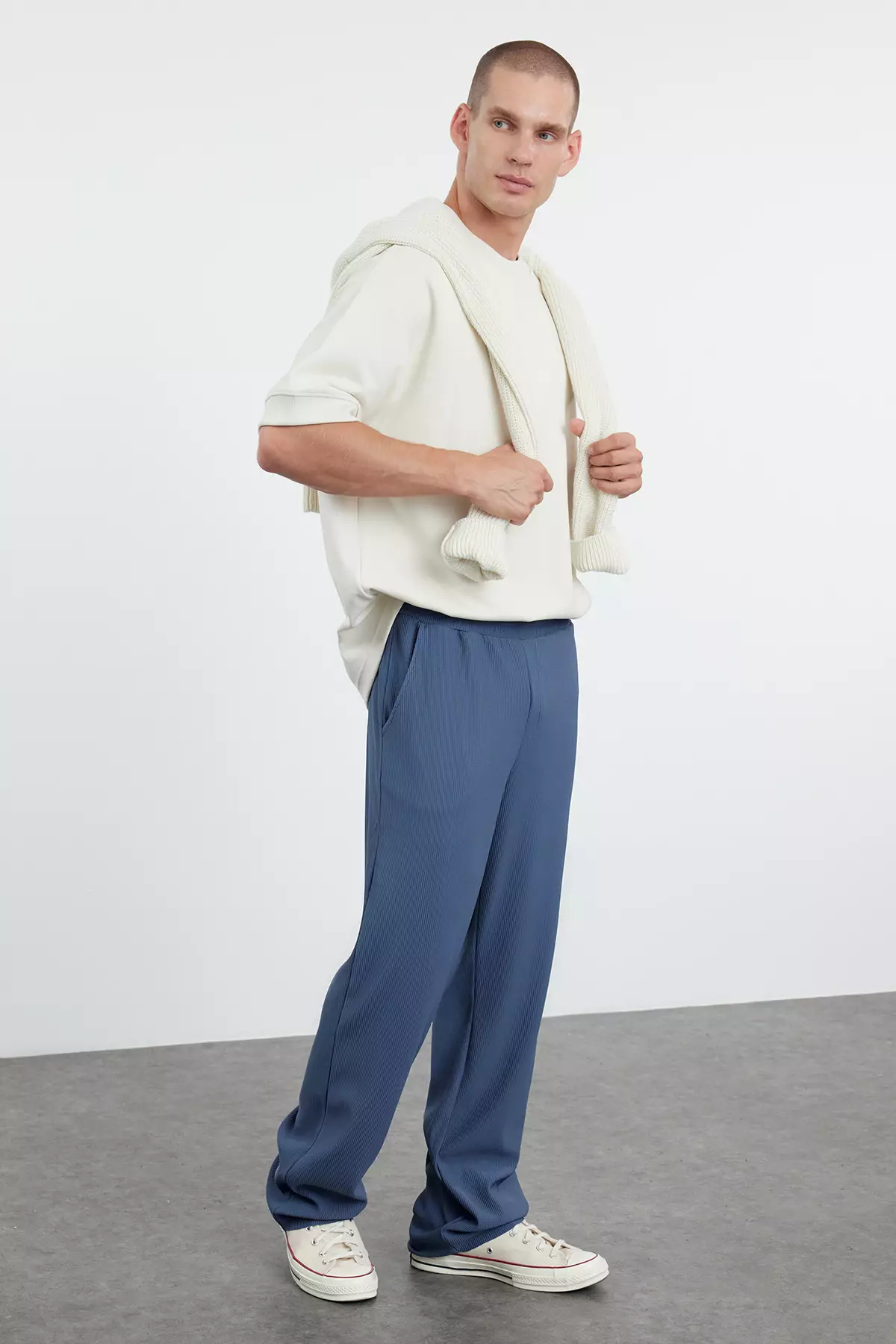 Elastic Rib Pants