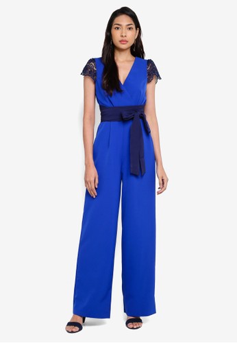 Jual Paper Dolls Tadley Cobalt Lace Trim Jumpsuit Original