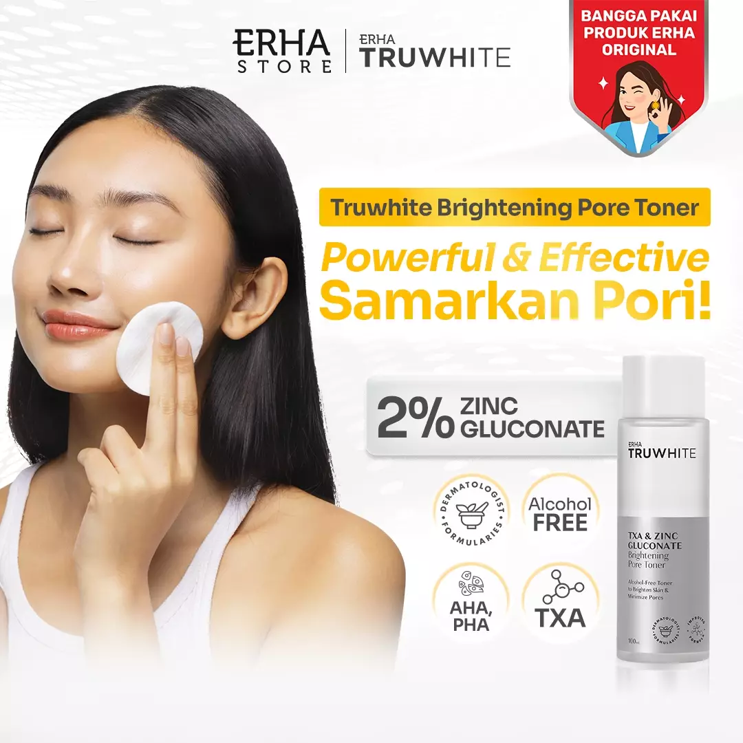 Erha Truwhite Brightening Pore Toner 100 ml - Toner Pencerah Wajah