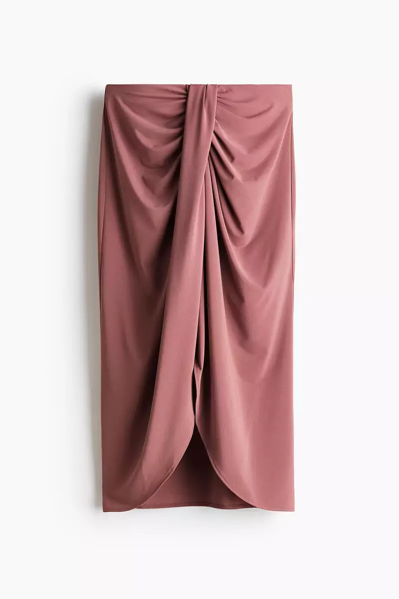 Draped jersey skirt
