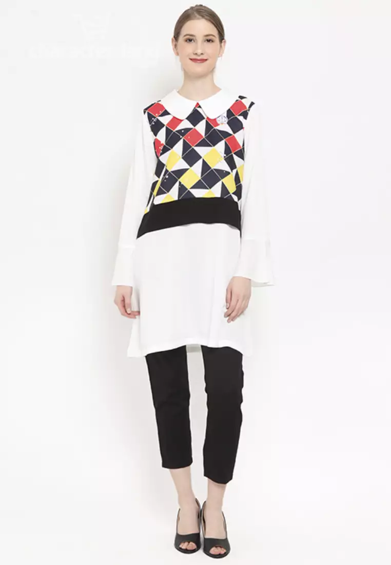 Doraemon Geometric With Vest Pattern Shirt Red