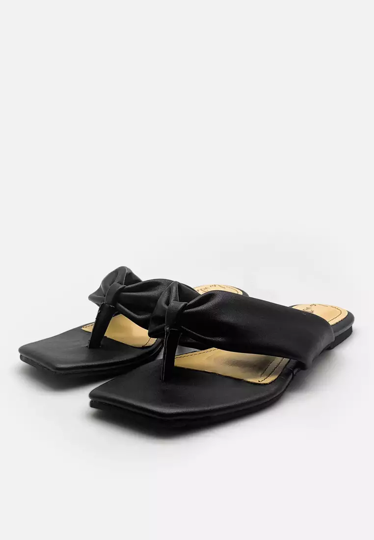 Women Flat Sandal Flip Flop Bow