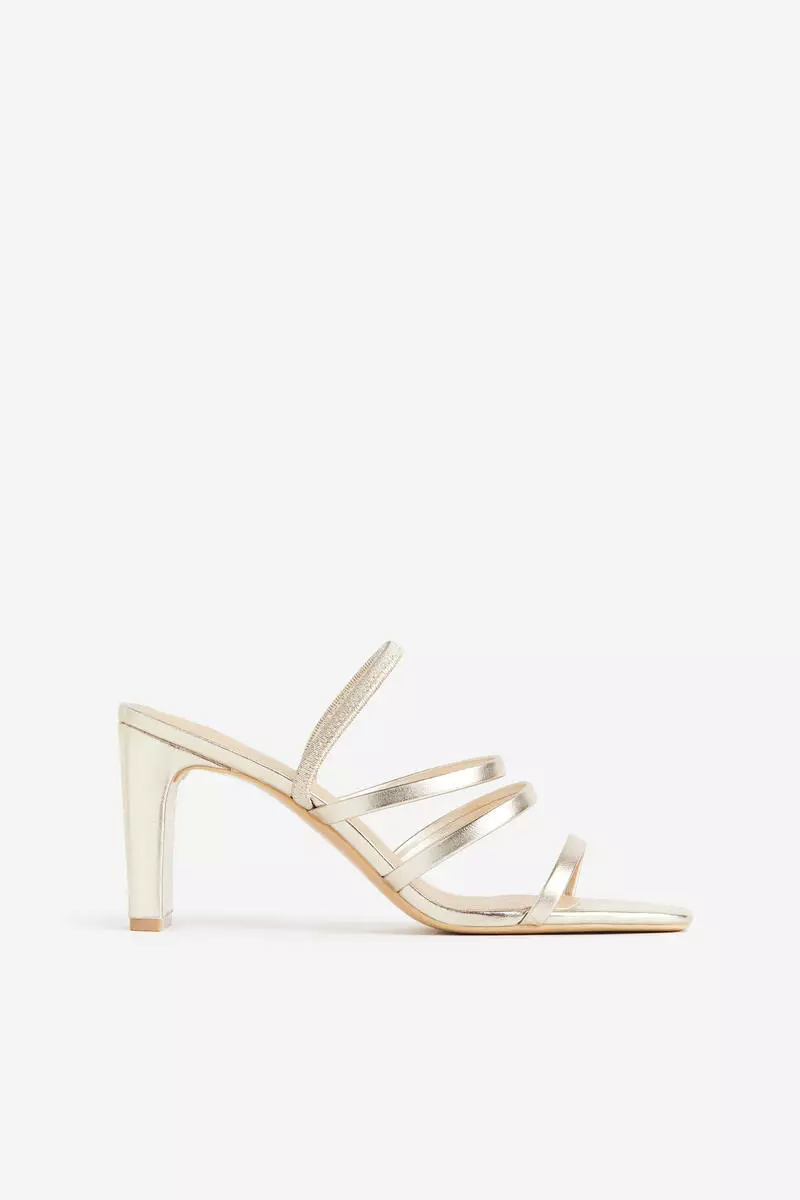 Gold top sandals h&m