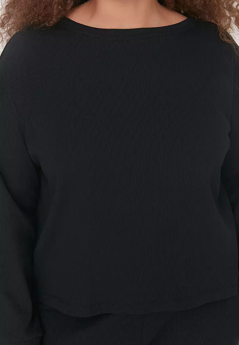 Plus Size Knitted Pajamas Set