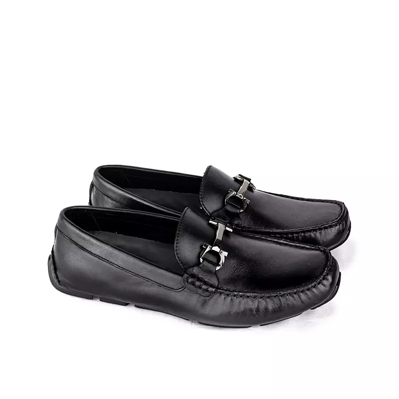 Sepatu Casual Pria Loafer Moccasin Gino Mariani Bartoli 8 Hitam