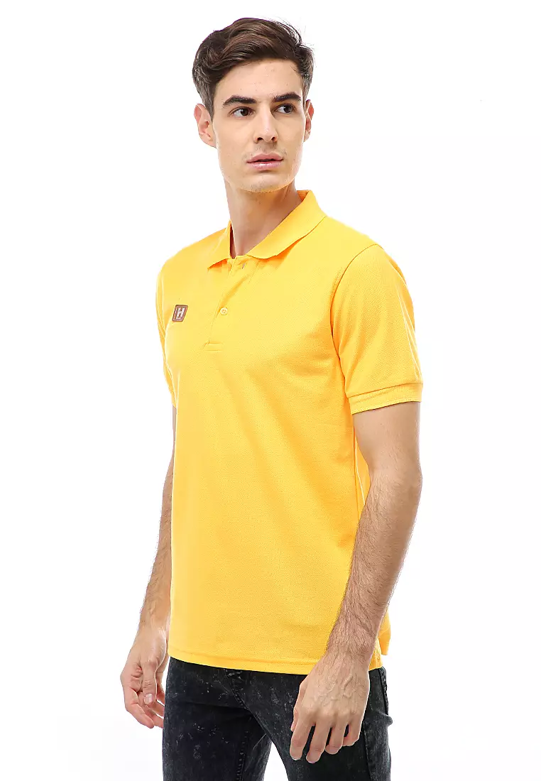 Jack Atasan Formal Pria T-Shirt Kaos Polo Polos Lengan Pendek Material Cotton ORIGINAL - Yellow