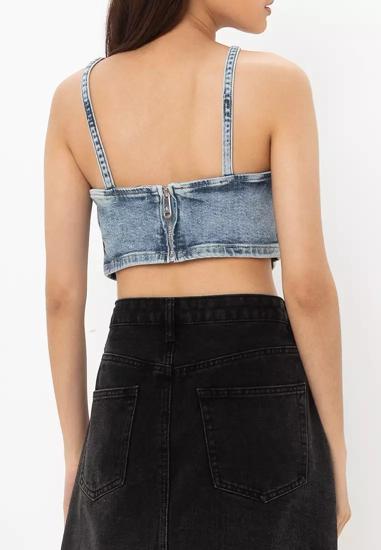 Denim Bralette Top