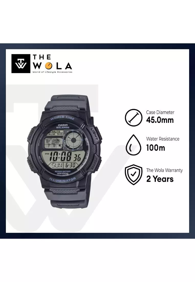 Ae 1000w Casio Illuminator Sig Buy Casio D118 AE-1000W-2AVDF Youth