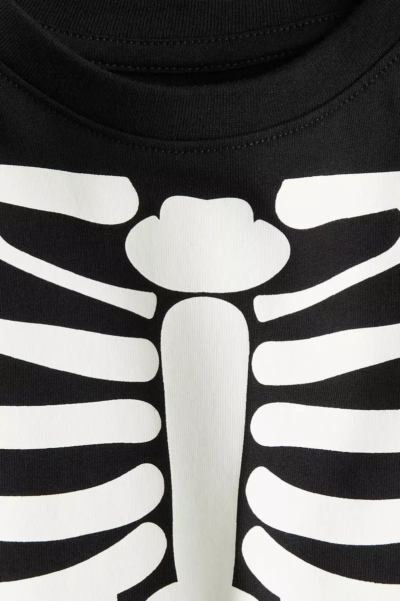 Motif-detail cotton T-shirt