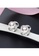 XAFITI silver Sterling Silver Freshwater Pearl Set Zircon Clover Stud Earrings EDC1AACFF1412AGS_2