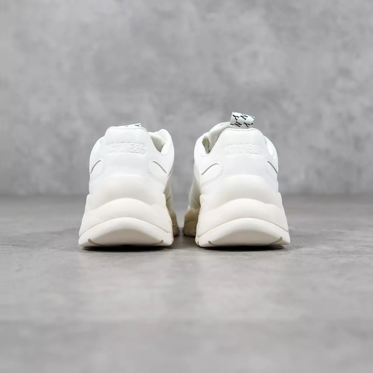 Sepatu MLB NY MONOGRAM BLACK IVORY WHITE RYTON SNEAKER 100% ORIGINAL