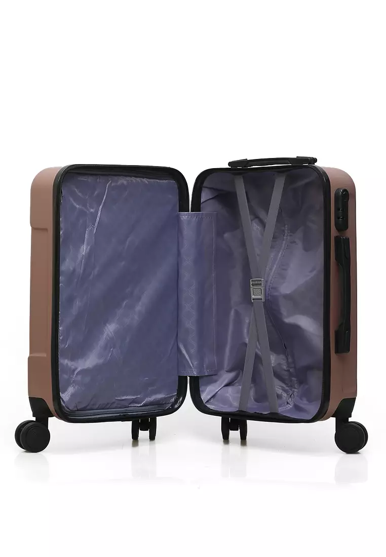 Carlton Koper Hardcase Unisex Size 20 Inch Suitcase Combination Lock Material ABS+PVC Coated ORIGINAL - Rose Gold