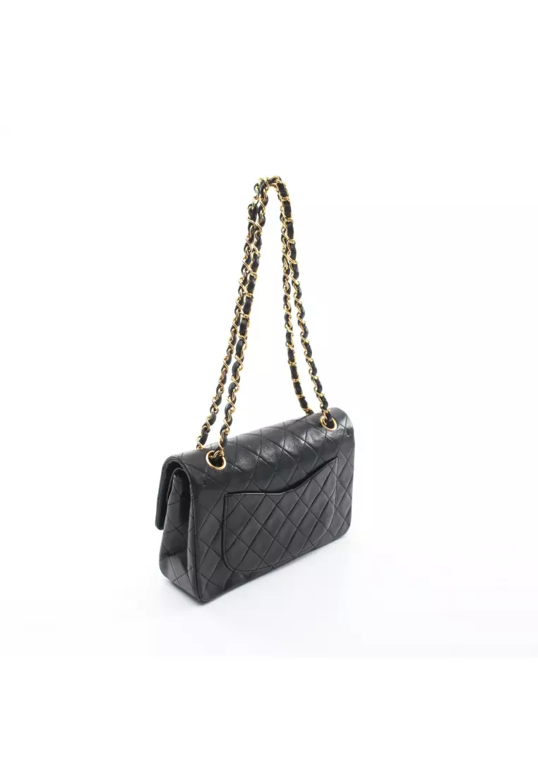 Buy Chanel Pre-loved CHANEL Matelasse W Flap W Chain Shoulder Bag Lambskin  Black Gold Hardware Vintage Online