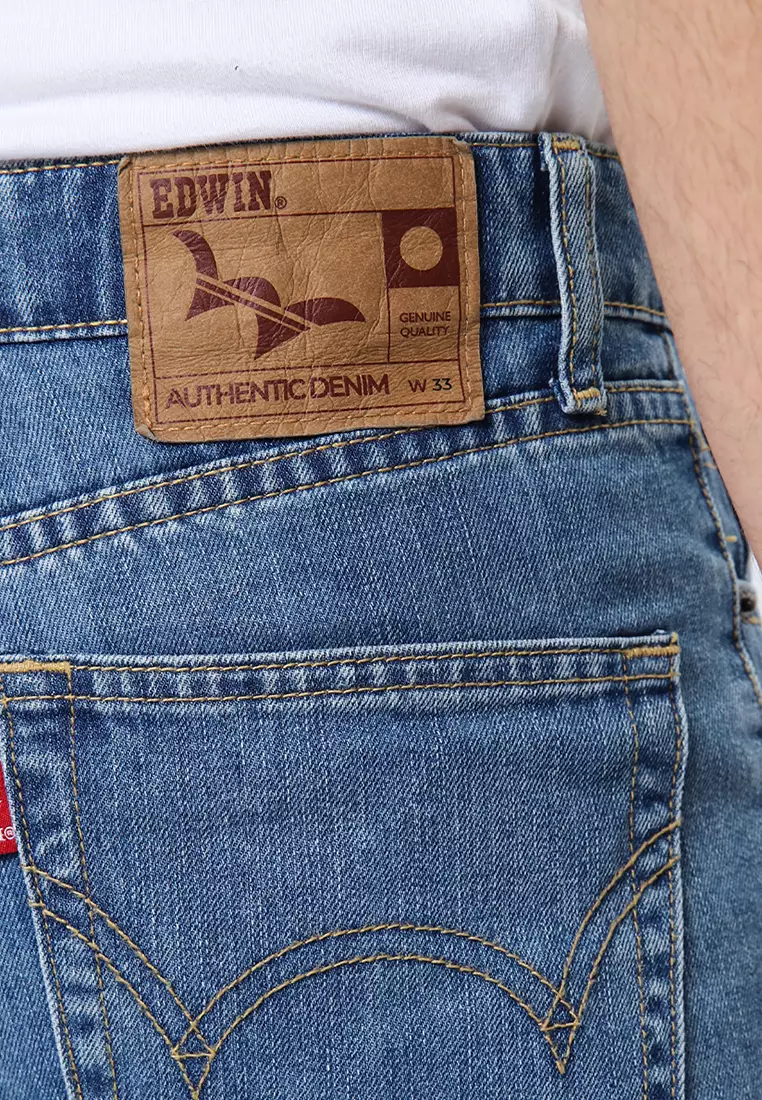 801 Reguler Fit Slub Jeans Light Blue Indigo - Celana Panjang Denim Pria