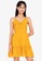 ZALORA BASICS yellow Lace Trim Plunge Neck Dress 10297AA775761DGS_5