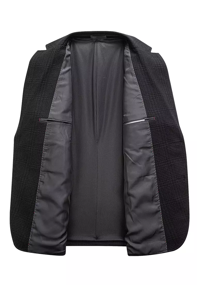 Embroidery Striped Wool Blazer 5836