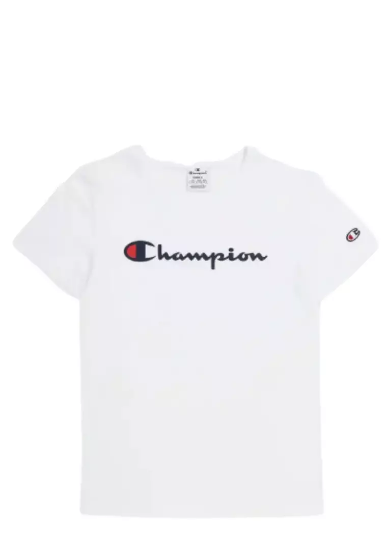 Womens Script Logo Crewneck T-Shirt