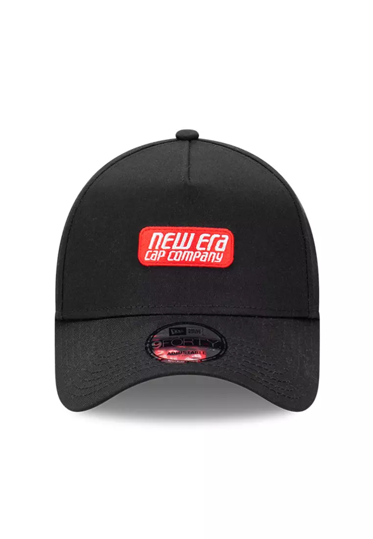 NE Capsule Logo Black 9FORTY A-Frame Snapback Cap