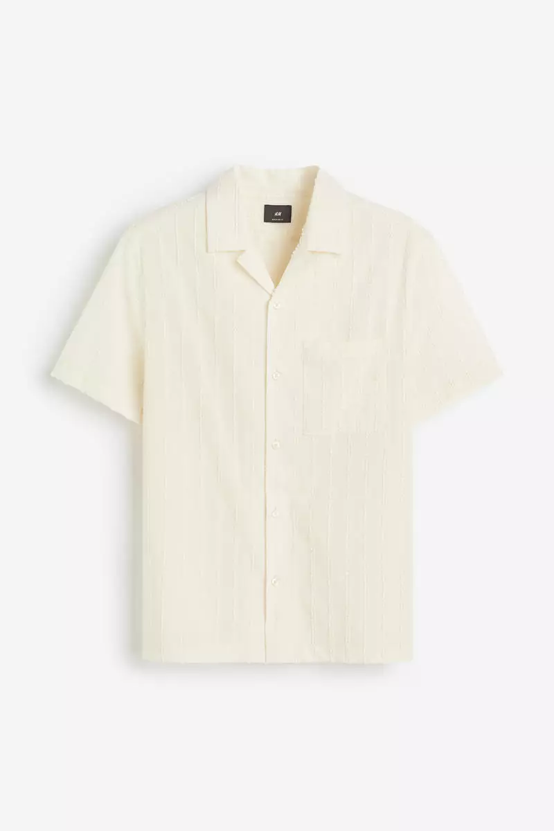 Regular Fit Textured-weave resort shirt
