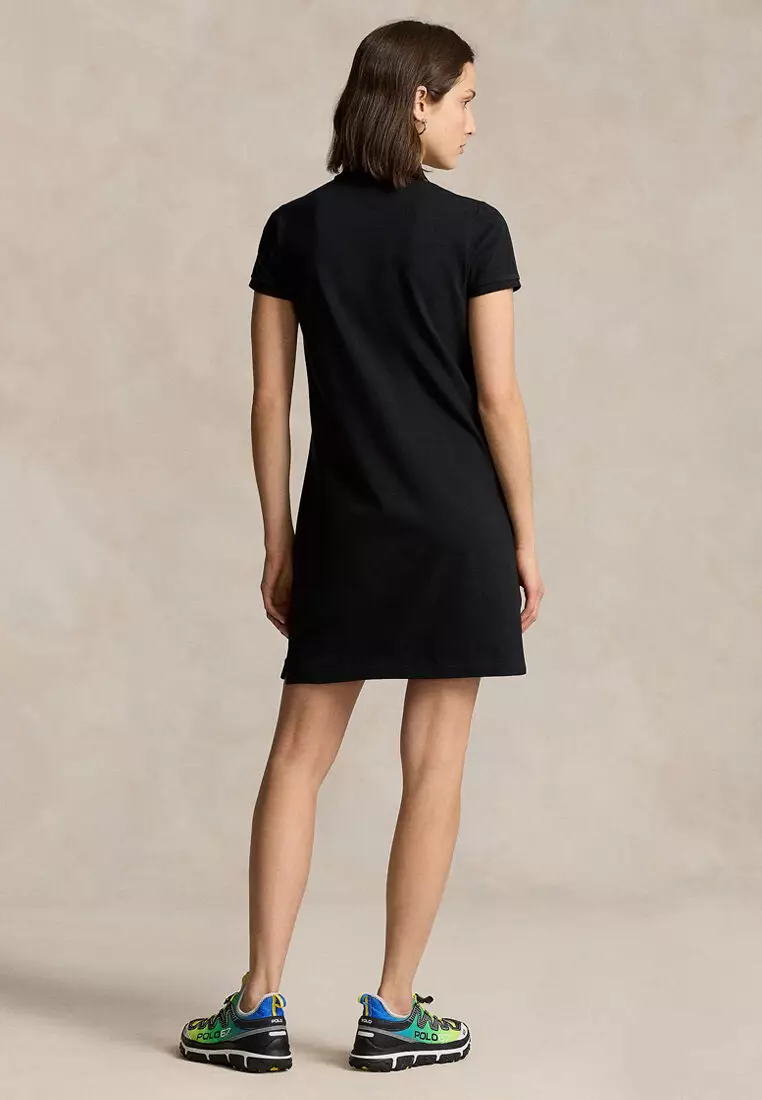 Cotton Mesh Polo Dress