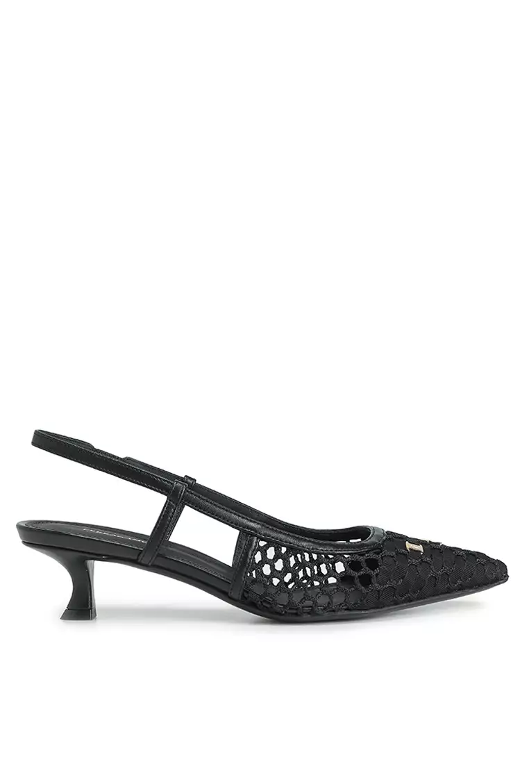 Klizia Net-Detail Slingback Pumps (ct)