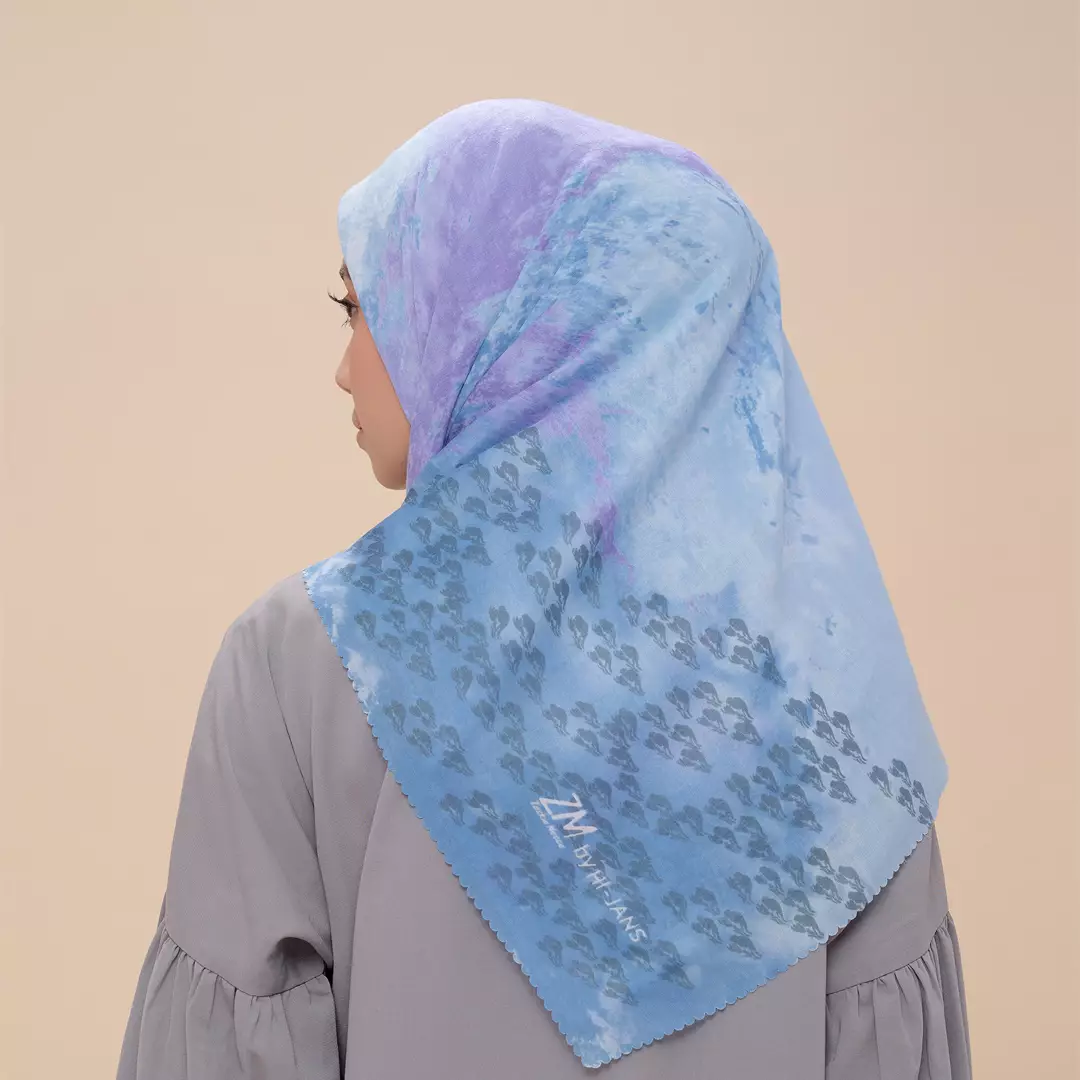 ZM Zaskia Mecca - Lamun Ombak Ocean Scarf Kerudung Segi Empat - Jelita Indonesia