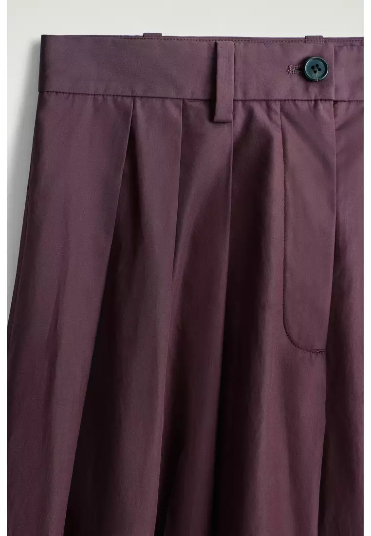 PLEATED COTTON CULOTTES
