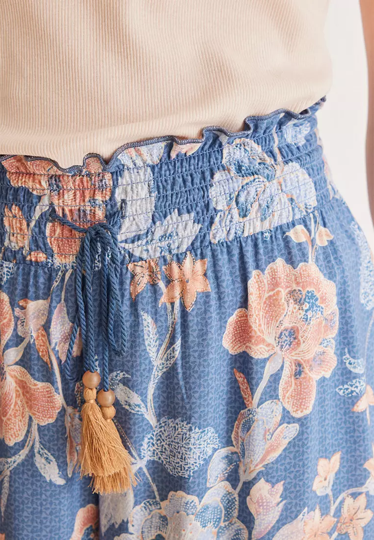 Blue Floral Trousers