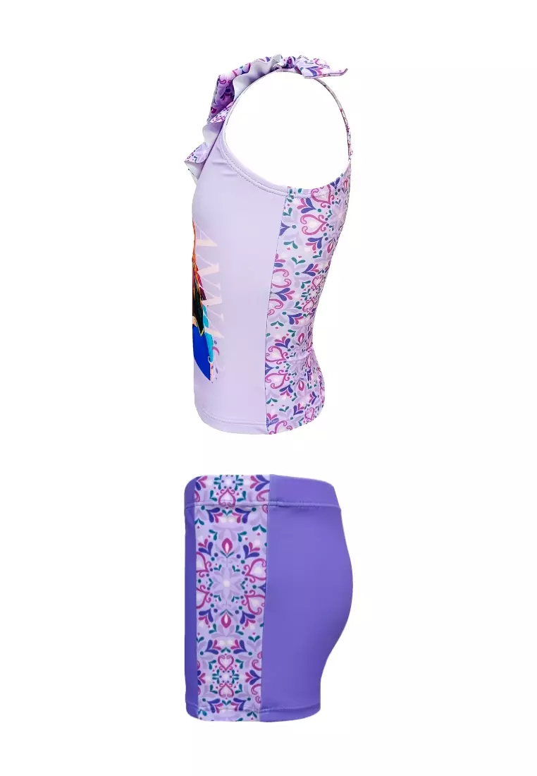 Frozen Tankini Boyleg Set with UPF 50 Swimwear for Kids Girls