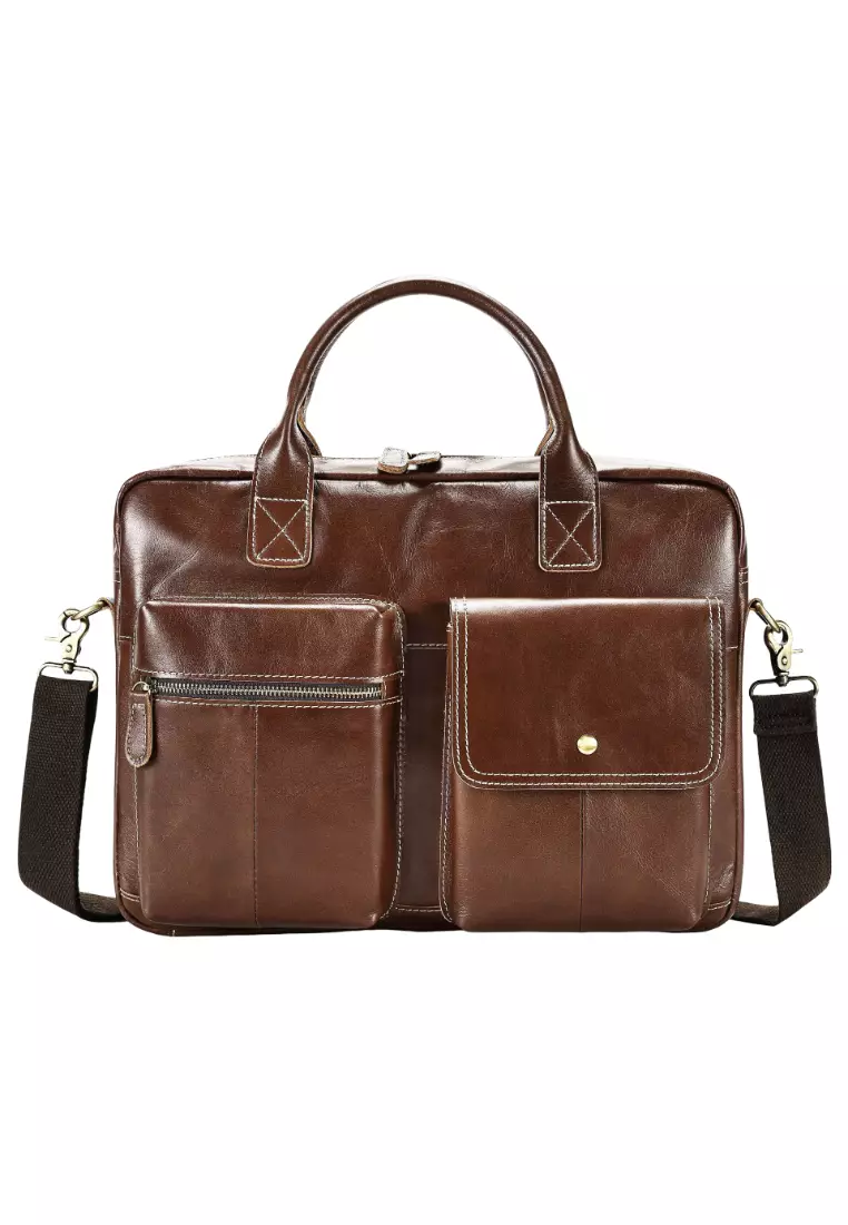Buy Lara New Arrival Top Layer Cowhide Men's Handbag Briefcase