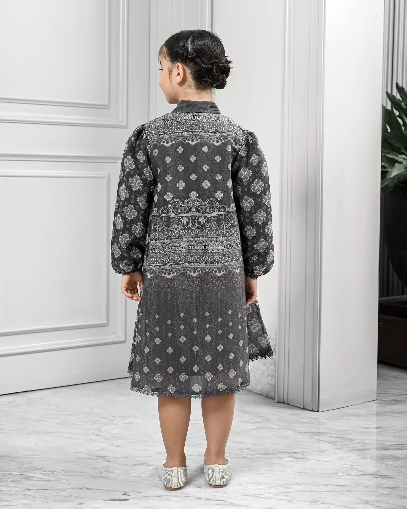 Geulis.id KIDS ALUSYA MIDI DRESS / DRESS ANAK / BAJU LEBARAN - EMERALD