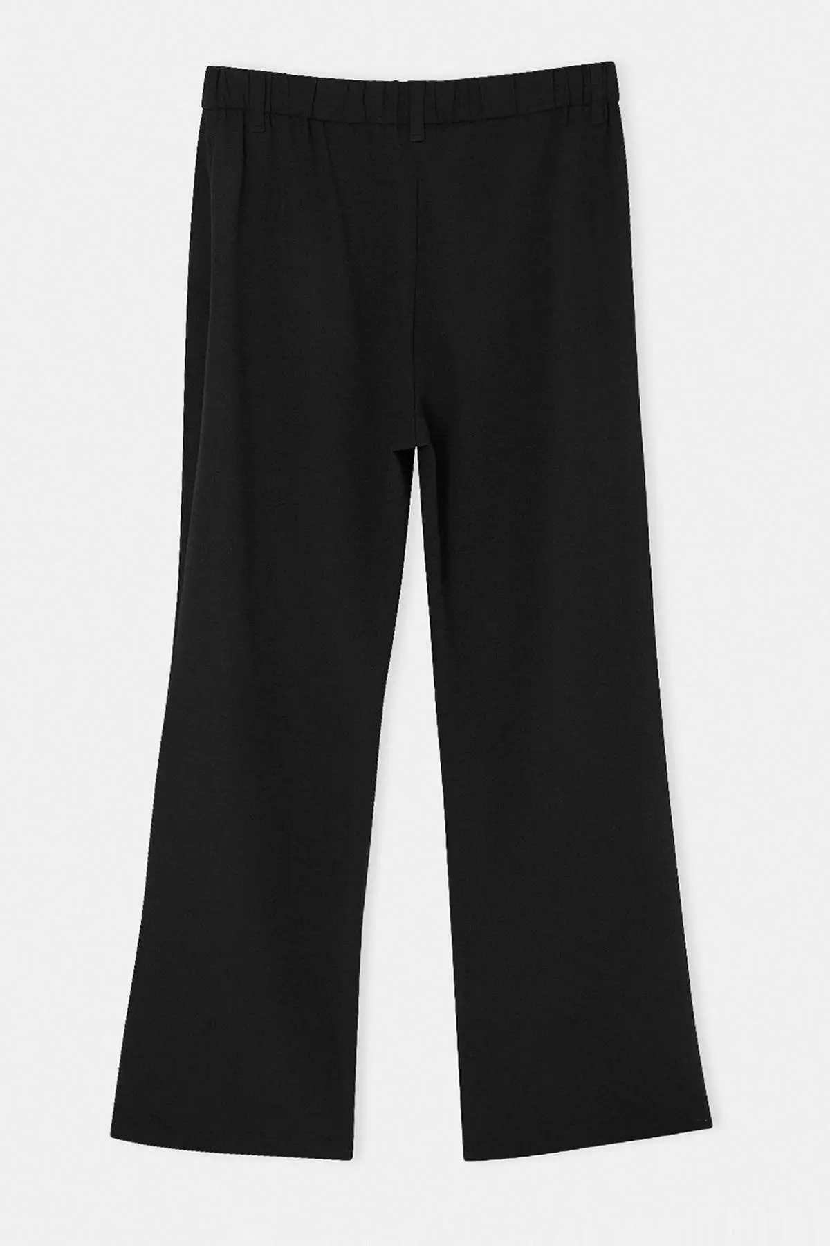 Black Black Straight/Cut High Waist Ribbed Stitching Woven Trousers Tbbss26Ar00039