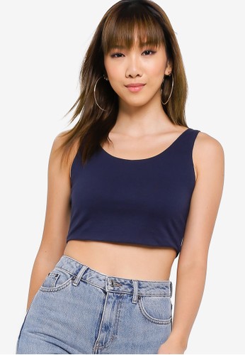 Jual Something Borrowed Cropped Tank Top Original Zalora Indonesia