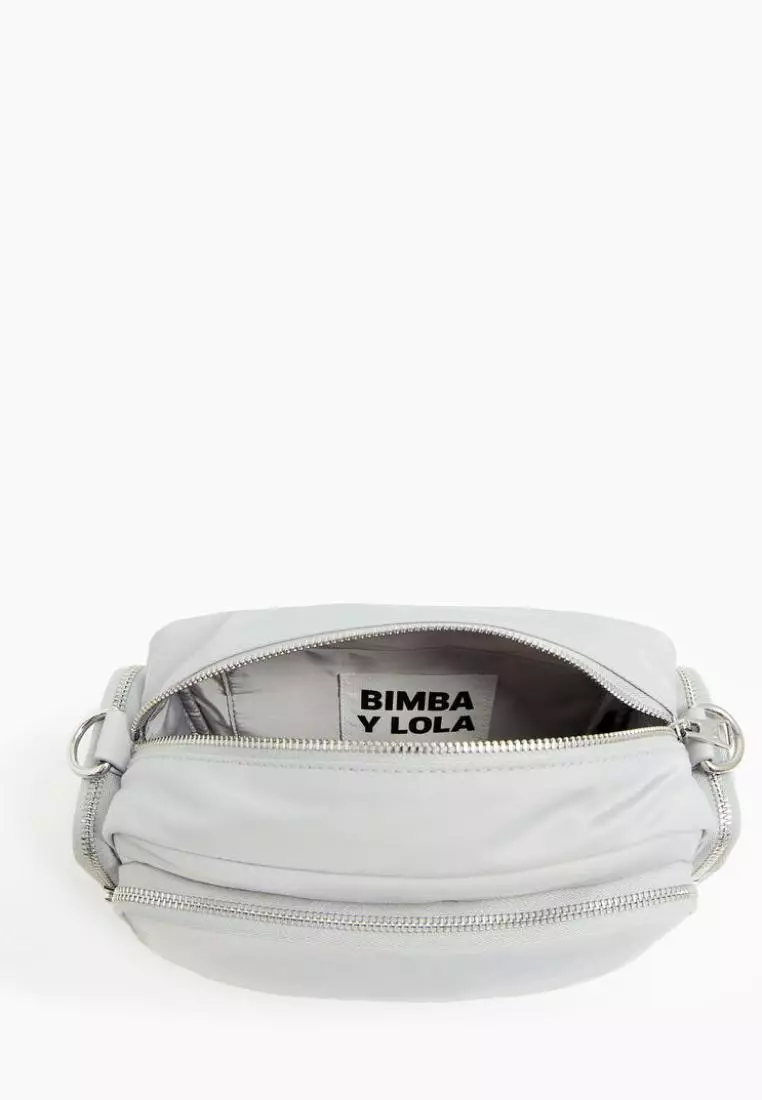 Bimba Y Lola M Gray Nylon Crossbody Bag