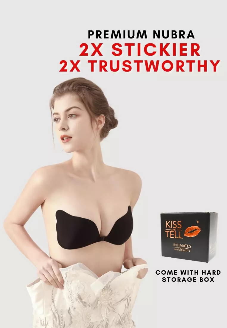 Special Bundle Angel Seamless Push Up Nubra and Clothes Tape Lingerie in Black