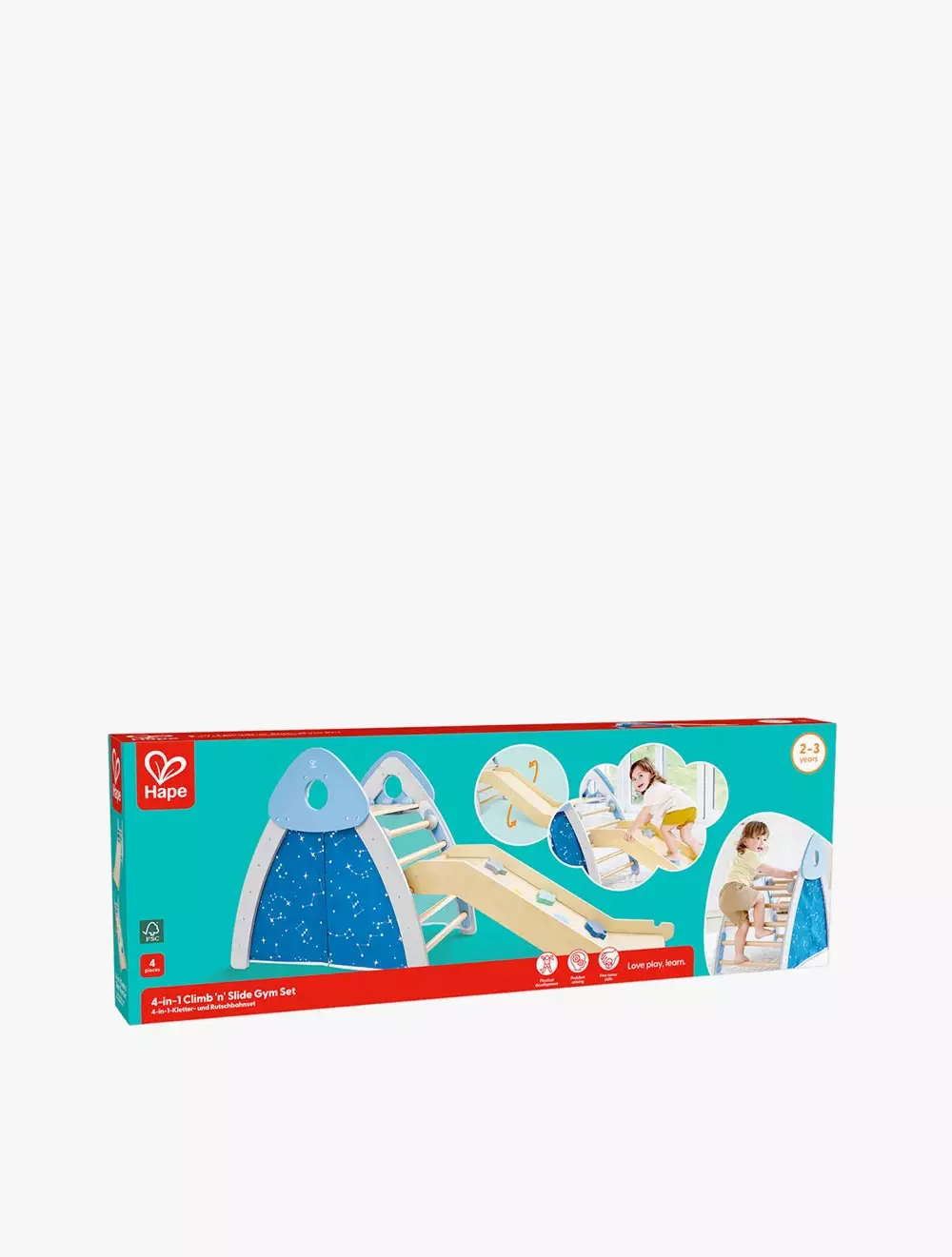 HAPE 4 IN 1 CLIMB AND SLIDE GYM SET - HPAE1222