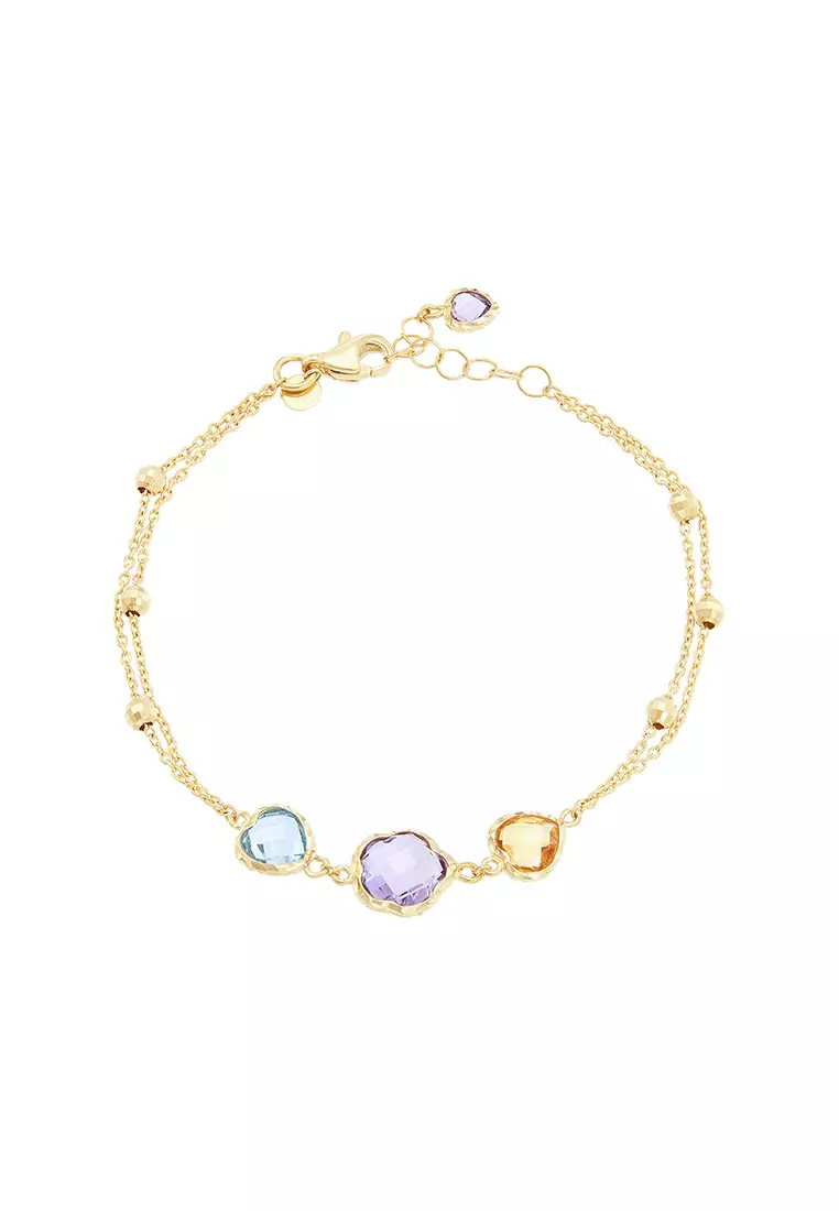 Buy HABIB HABIB Multi Coloured Gemstone Bracelet in 585 14K Yellow