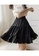 Halo black Printed Chiffon Mini Skirt C3152AAD8E9FFCGS_5