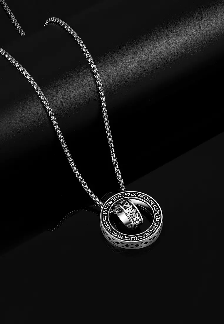 Kalung Pria Original Titanium Vintage Casual Style Anti Pudar Cowok Necklaces