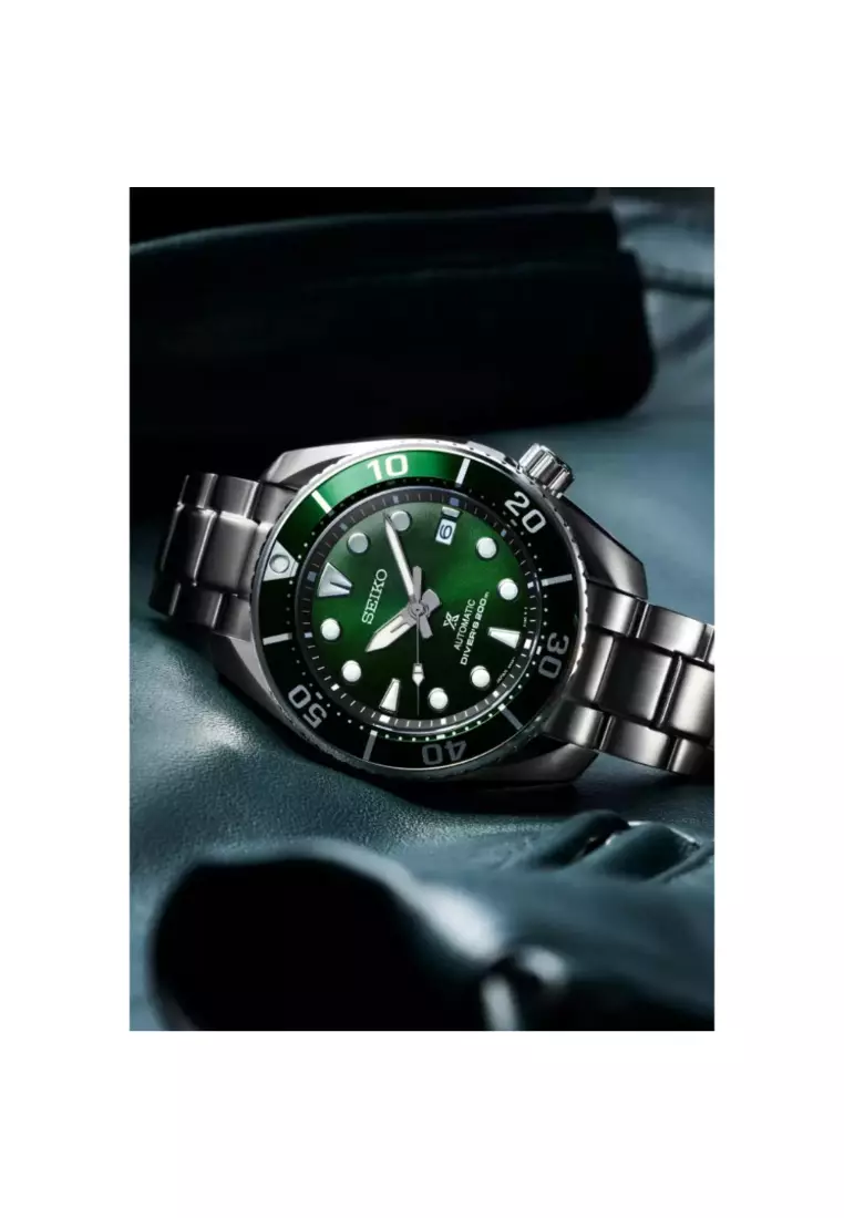 Prospex Sumo SPB103J1 Automatic Diver Men's Watch – Green Dial, Silver Stainless Steel Band