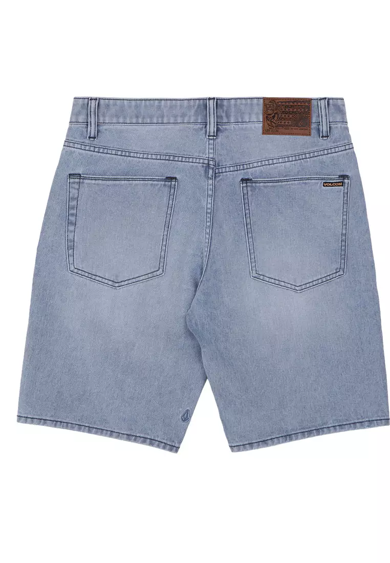 MWD SOLVER DENIM SHORTS WORN LIGHT BLUE